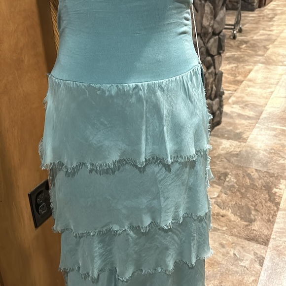 NWT Italy Moda 109% Washable Silk Maxi Skirt OS - Picture 2 of 5